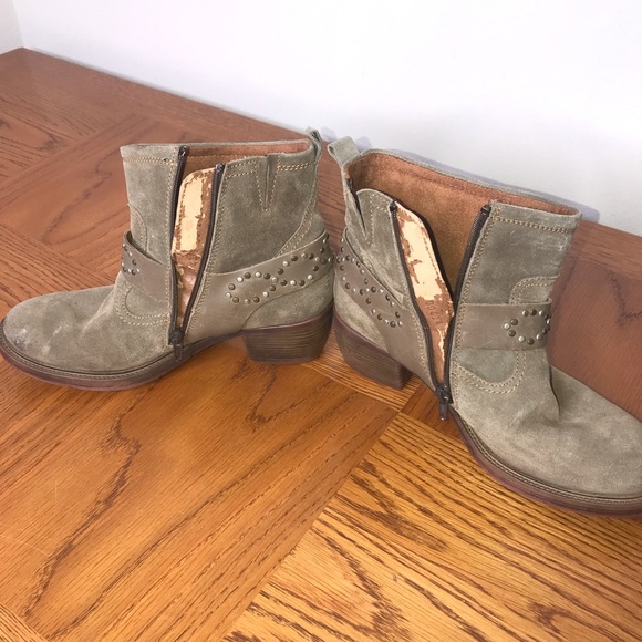 Josef Seibel Toni Suede Studded Harness Ankle Boots Sz 38/7.5 - Picture 6 of 10